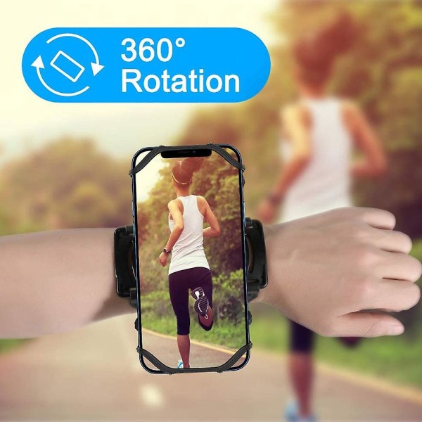 Juokseva käsivarsinauha, 360 astetta käännettävissä avainpidikkeen puhelimen käsivarsinauhalla