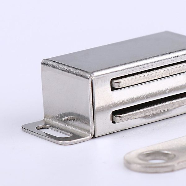 Magnetisk dørstopper - Magnetiske dørstoppere for skap, dørmagneter, medium (4 stk. - sølv)