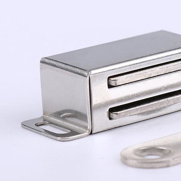 Magnetisk dørstopper - Magnetiske dørstoppere til skabe, dørmagneter, medium (4 stk. - sølv)