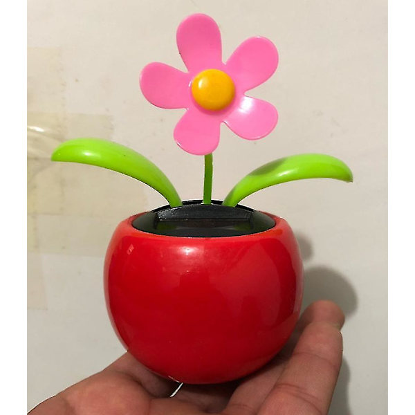 Solfylt dansende blomst Solcelledrevet automatisk svingende solsikke Bil Balkongdekorasjon Sol