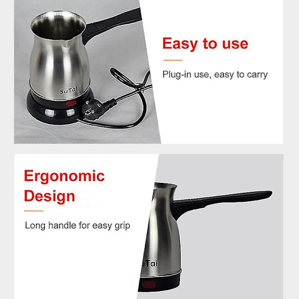 Sokany Elektrisk Kaffemaker Potte Melk Gresk Tyrkisk Espresso Perkolator 800ml