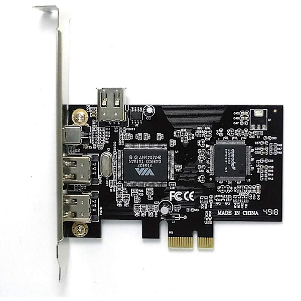 Pcie Firewire-kort til Windows 10, ieee 1394 Pci Express-controller 4 porte (3 x 6-benet og 1 x 4-benet)