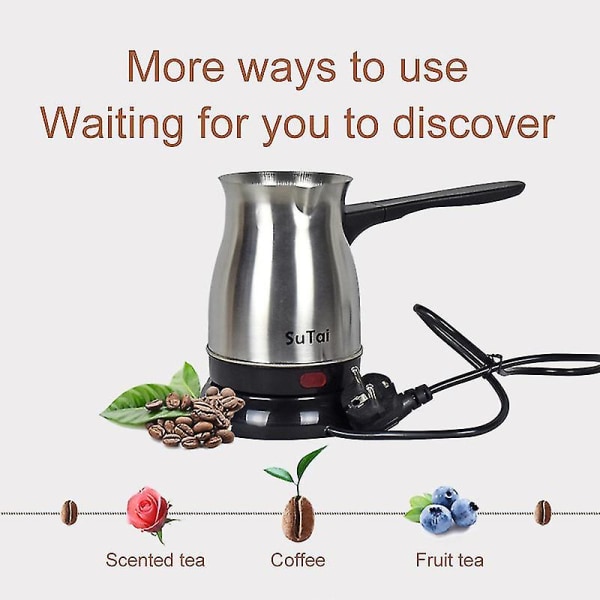 Sokany Electric Coffee Maker Pot Melk Gresk Tyrkisk Espresso Percolator 800ml