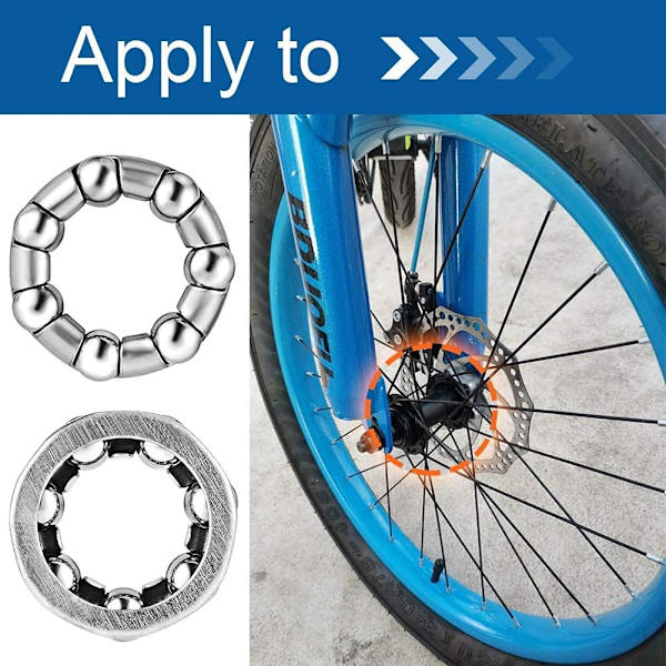 4 stk. kugleleje til cykelhjul - reservedele til mountainbike - 3/16\" x 7 kugler - cykelreparationstilbehør til børnecykler/stretchcykler