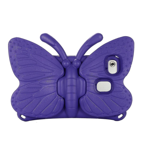 Butterfly Samsung Galaxy Tab A7 Lite 8.7 T220/t225 2021 case, lapsiystävällinen, Eva-pehmeä vaahtomateriaali, paksut neljä kulmaa, kameran suojaus, iskunkestävä Purple