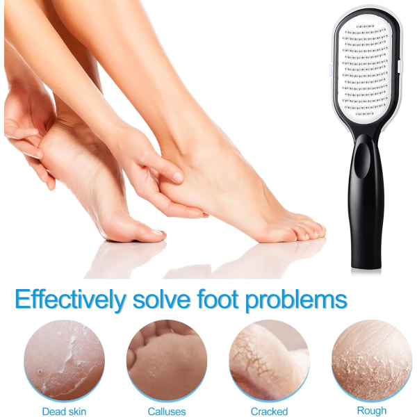Fodfil, fodskraber, bedste fodpleje pedicure Metaloverfladeværktøj til fjernelse af hård hud Kan bruges på både våde og tørre fødder