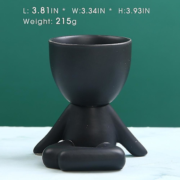 Mini-familie Blomsterpot Menneskeform Keramisk Desktop Planter Beholder Til Sukkulenter Style2