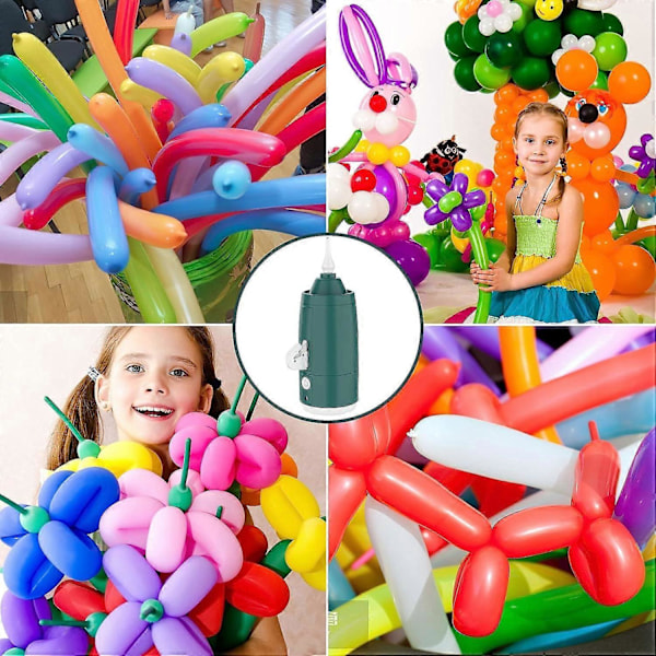 Ballonpumpe til lange balloner, 30W elektrisk ballonpumpe, bærbar ballonpumpe, elektrisk ballonpumpe til fest, fødselsdag og dekoration