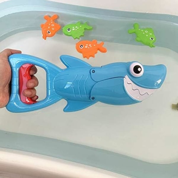 Baby Badleksaker Simbassäng Duschgåvor Roliga Bad Baby Toy för 3+ År Gamla Pojke Flicka Småbarn Sommar Badkar Vattenleksaker Haj Gripare Leksak Fiskspel