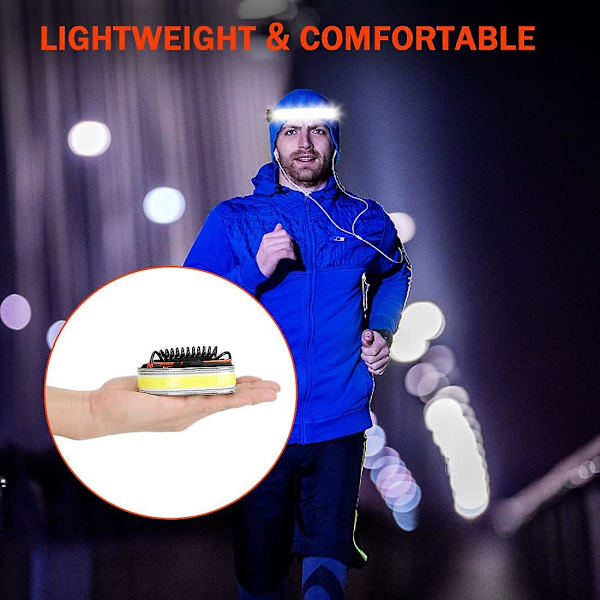 Kirkas LED-otsalamppu, kevyt vedenpitävä otsalamppu patikointiin, juoksuun, kalastukseen, retkeilyyn