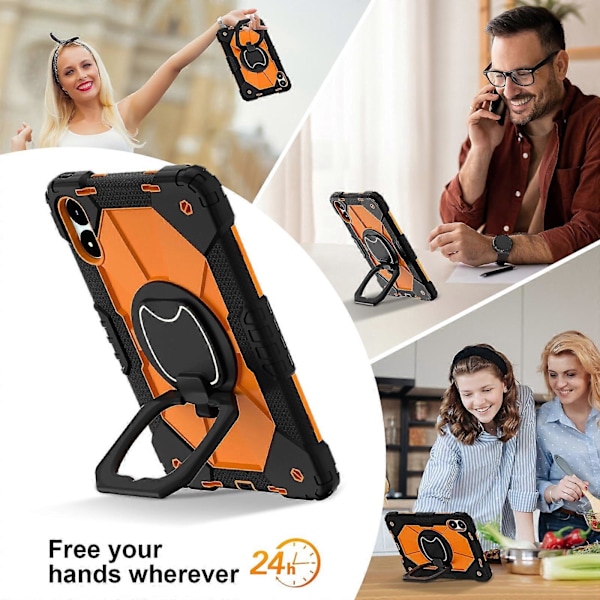 Silikon Hybrid PC-Skal För Xiaomi Redmi Pad Pro 12.1 Black Orange