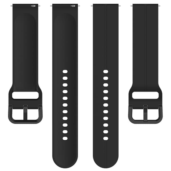 Udskiftningssilikone urrem til Haylou Watch 22mm Sort Sort