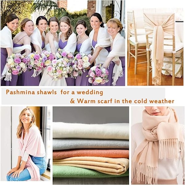 Dam Cashmere Scarf  Sjal Wraps Extra Large Cashmere Scarves för Vinter(2)