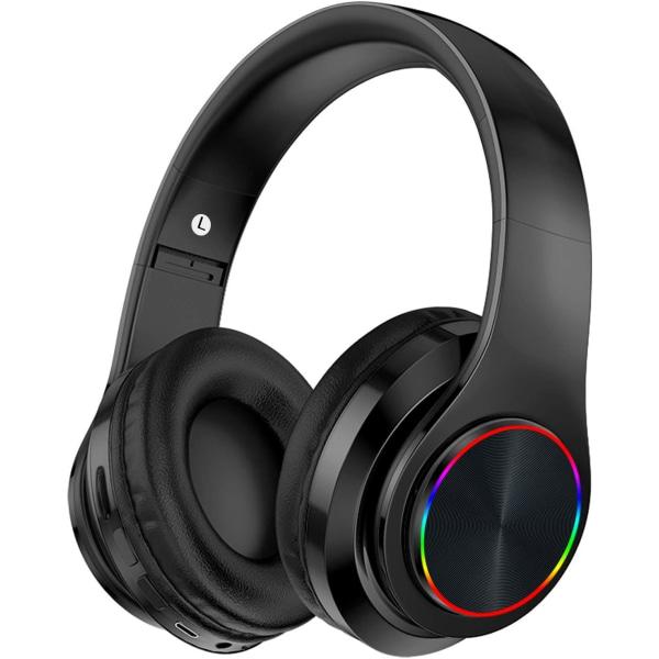 Bluetooth-kuulokkeet langattomat korvan yli taitettavat kuulokkeet mikrofonilla LED, langalliset ja langattomat kuulokkeet älypuhelimeen/TV/PC