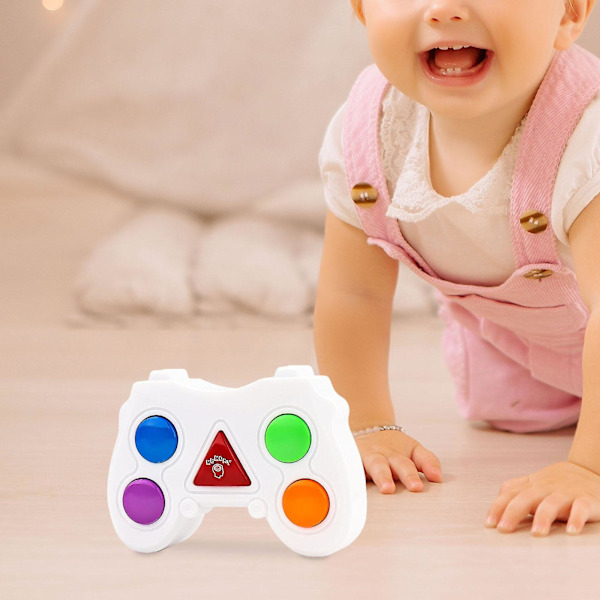 Elektroniskt minnesspel Handhållet elektroniskt leksakshjärnspel Pussel Leksak Bärbar Färg Memorering Quiz Spel För Barn White Optional