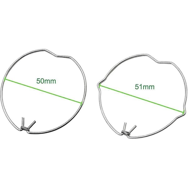 Pakke med 30 Gu10 Mr16 fjærringer klips 50mm diameter downlight LED spot halogen lampeholdere