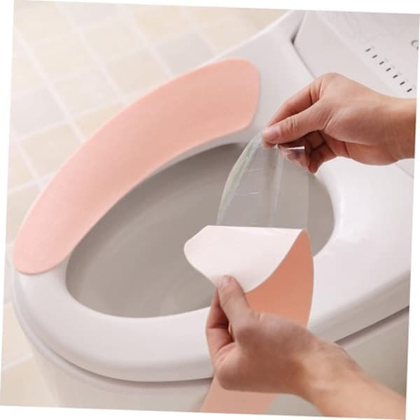 Toiletsæde - 4 par - Blødt toiletsæde - Genanvendeligt - Universal pasform