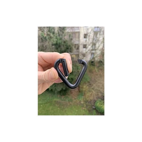 (7.3×54×54) Uppsättning med 3 triangulära karbinhakar - Liten karbinhake - Designer nyckelring - Minikarbinhakar