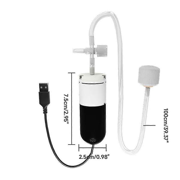 Justerbara Akvarium Luftpumpar USB Syrepump För Fisk Tankar Och Akvarier Air cake