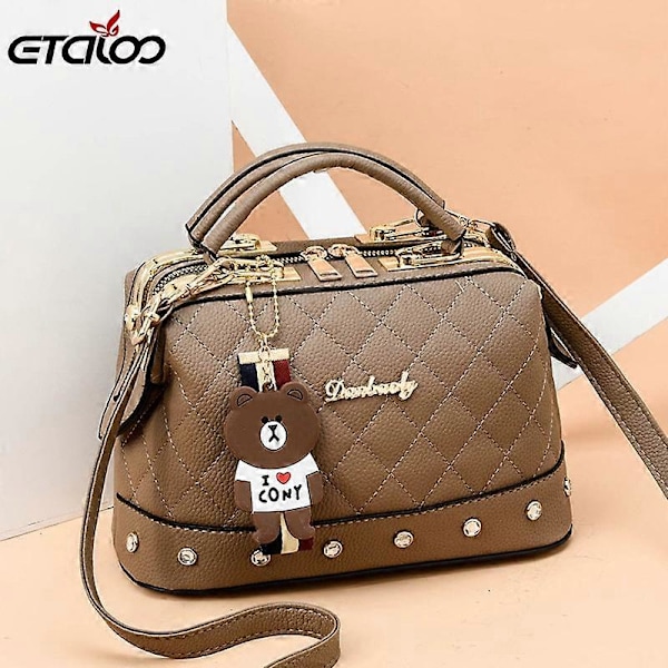 Dame Taske Luksus Håndtasker Dame Tasker Designer Crossbody Tasker Dame Lille Messenger Taske Dame Skuldertaske Bolsa Feminina 25x13x16CM Khaki