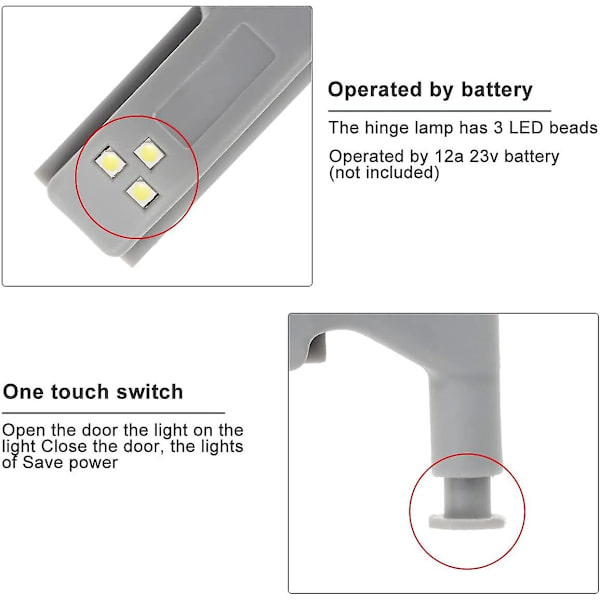 10 st Universal Hinge Led Sensor Ljus Skåp Skåp Garderob Nattlampor