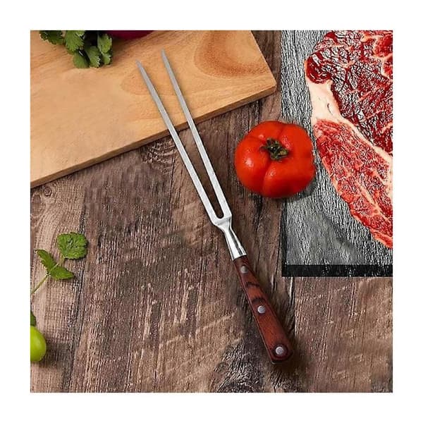 Robust stekgaffel i rostfritt stål, grillgaffel för att laga kött, för att hålla