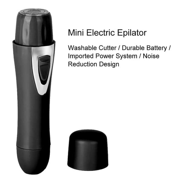 Mini elektrisk epilator hårfjerning til ansigt, krop, armhule, ben, depilator (sort)