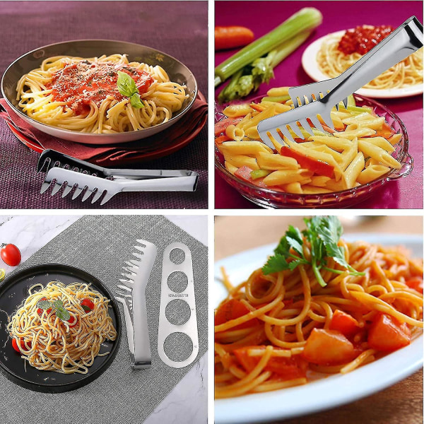 Spaghettipihdit 20,5 cm, ruostumaton teräs, Inox-spagettipihdit, spagetti/salaatti/