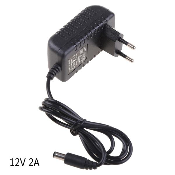 12V 2A AC-omvandlaradapter för DC 5,5x2,1mm+4,0x1,7mm Strömförsörjning 1M