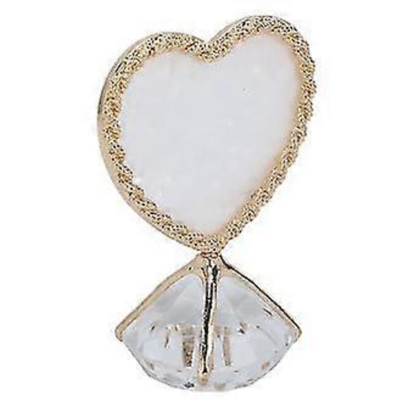 Guld Hjerteformet Negle Display Stand - Moderigtig og Elegant Dobbeltsidet Negletipper Holder med Blank Kant til Negleskønhed