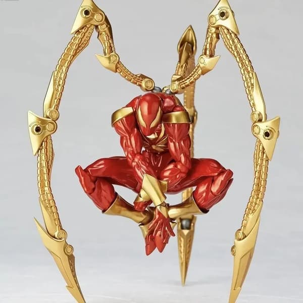 2024 Kaiyodo Iron Spiderman Actionfigur Amazing Yamaguchi Spiderman Animefigur Pvc Statue Modell Dekorasjon Leketøy Samling Gave