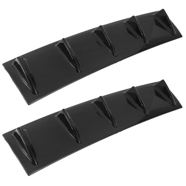 2x Varm 58.4x15.2cm Stil Universal Bagkofanger Læbe Diffuser 5 Fin Blank Sort Abs Bil Diffuser Finne