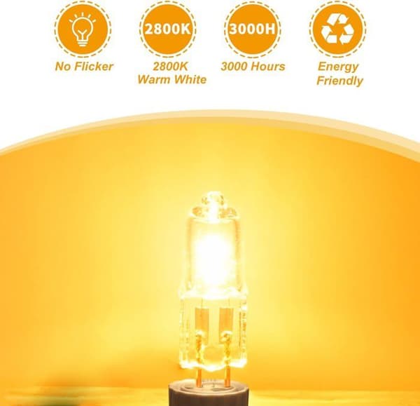 G4 Halogenpære (20 stk) G4 12v 20w Dimbar Halogenpære Varm Hvit 280lm, 2800k 2-pins Halogenpære