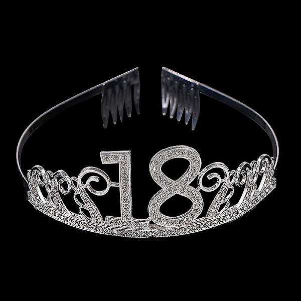 18 år gammel fødselsdagskrone krystalhårbånd pige tiara prinsessehovedtilbehør