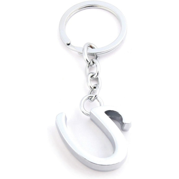 Bogstav Nøglering med Bogstav Charm, Nøglering, Taske Charm (U)