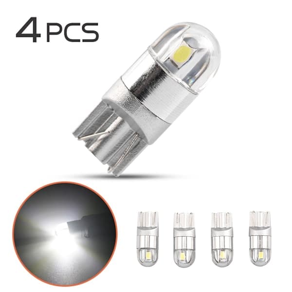 4 stk 12V DC Hvit T10 OSRAM 3030 2SMD W5W 192 168 Led{ROG}