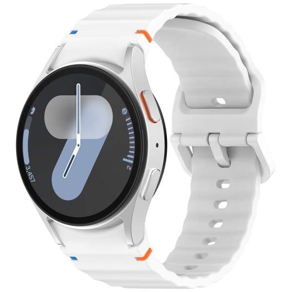 Silikonklokkerem til Samsung Watch 7 Hvit Hvit White