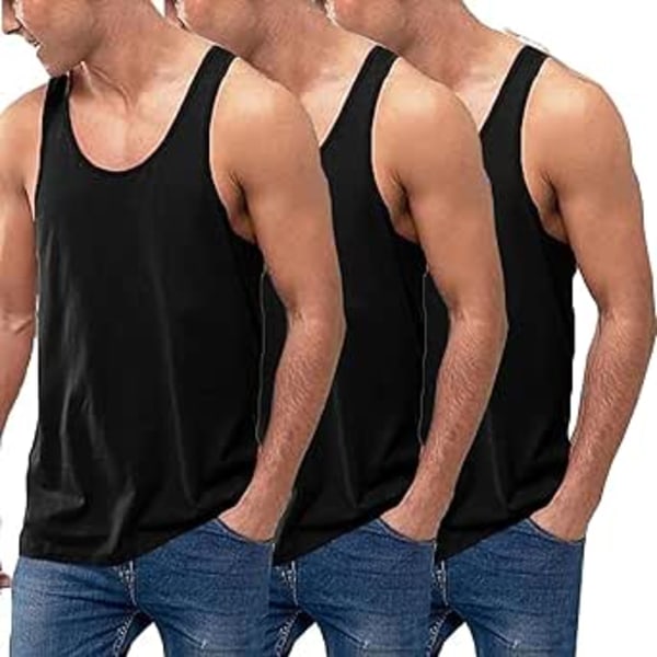 Bomullsväst klassisk slim fit sommar undertröja