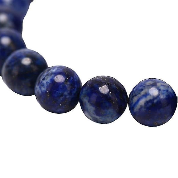 Luonnolliset 8mm lapis lazuli -helmi rannekorut Unisex joustava rannekoru korut lahjat