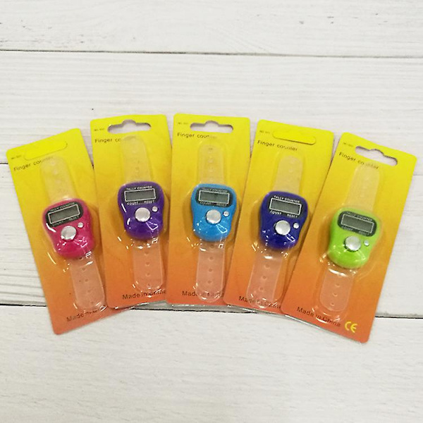 Finger Counter Clickers, 5-pak Nulstillelige Håndtællere