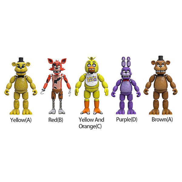 Hjemme Flyttbar Leddet Fem Netter På Freddy Kontor Figur Leke Skrivebord Ornament Gave Brown