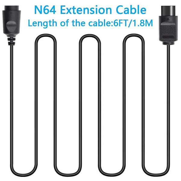 4-pack 6ft N64 Controller Extension Cable Cord för N64 Controller