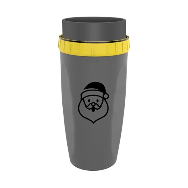 Bärbar Coverless Twist-mugg med isolerad kaffekopp i rostfritt stål Gray Santa Claus