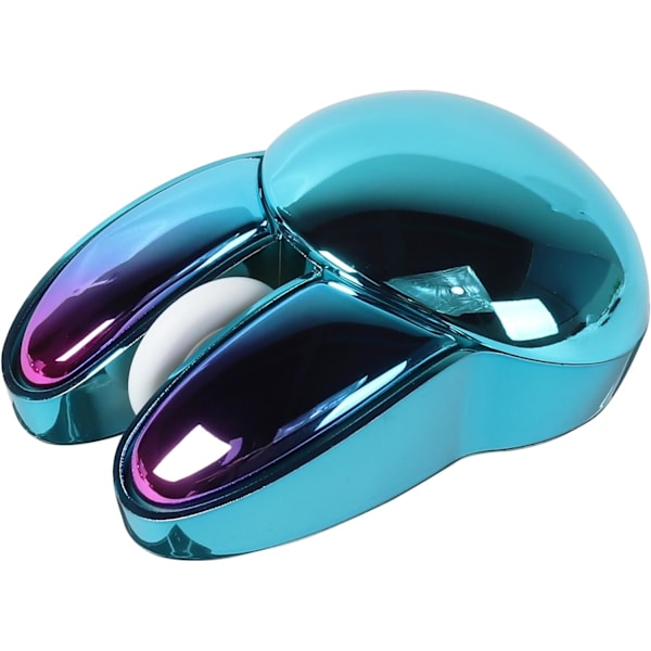 [2.4G+Bluetooth] Trådløs Bluetooth-mus 2.4G USB-datamus, lydløs dobbeltmodus kaninformet trådløs mus for bærbar PC iPad, 1200 dpi, blå