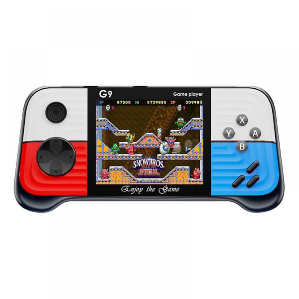 G9 Retro kannettava mini-kädessä pidettävä videopelikonsoli, 8-bittinen 3,0 tuumaa/7,6 cm, yhdellä kahvalla, värillinen pelikonsoli, lasten lahja