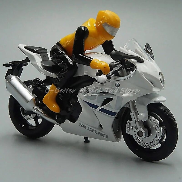 1:18 Diecast Motorcykel Model Legetøj Suzuki Gsx-r1000 Sport Bike Replika Med Kører black