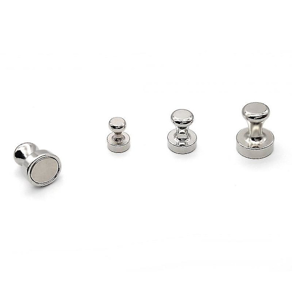 Magnetisk krok kraftig magnet hängare magnetiska tryckknappar med stark sällsynt jord neodym för hem kontor arbetsplats eller resor 15 st silver