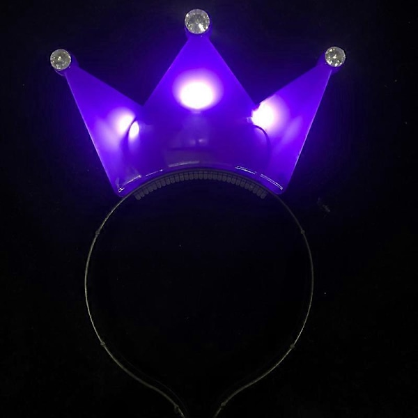 10 st Glödande Hårband LED Krona Tiara Hårband Ljus Hårband Festgåva Cosplay Födelsedag Bröllop Kostym Halloween Juldekoration F