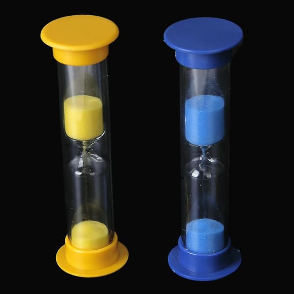 3x Mini Timeglas Sandglas 1 Minut Sandur Gul