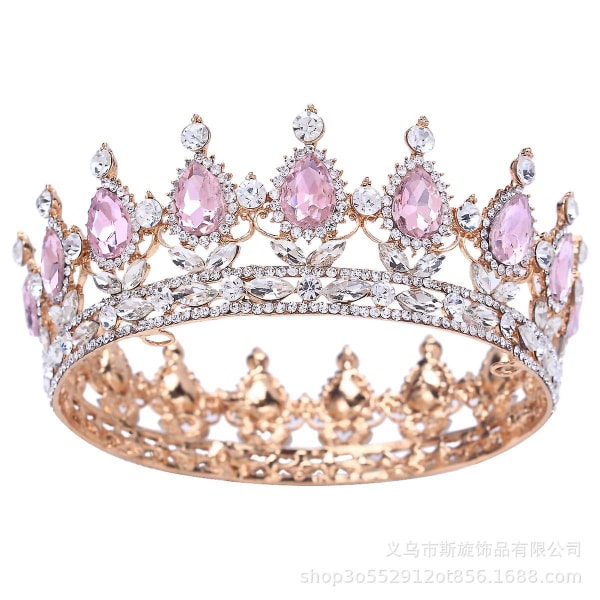 Juschin prinsessakruunut ja tiaarat pienille tytöille - Kristalliprinsessakruunu, syntymäpäivä, juhlat, pukujuhlat, kuningatar tekojalokivikruunut, wz-1632